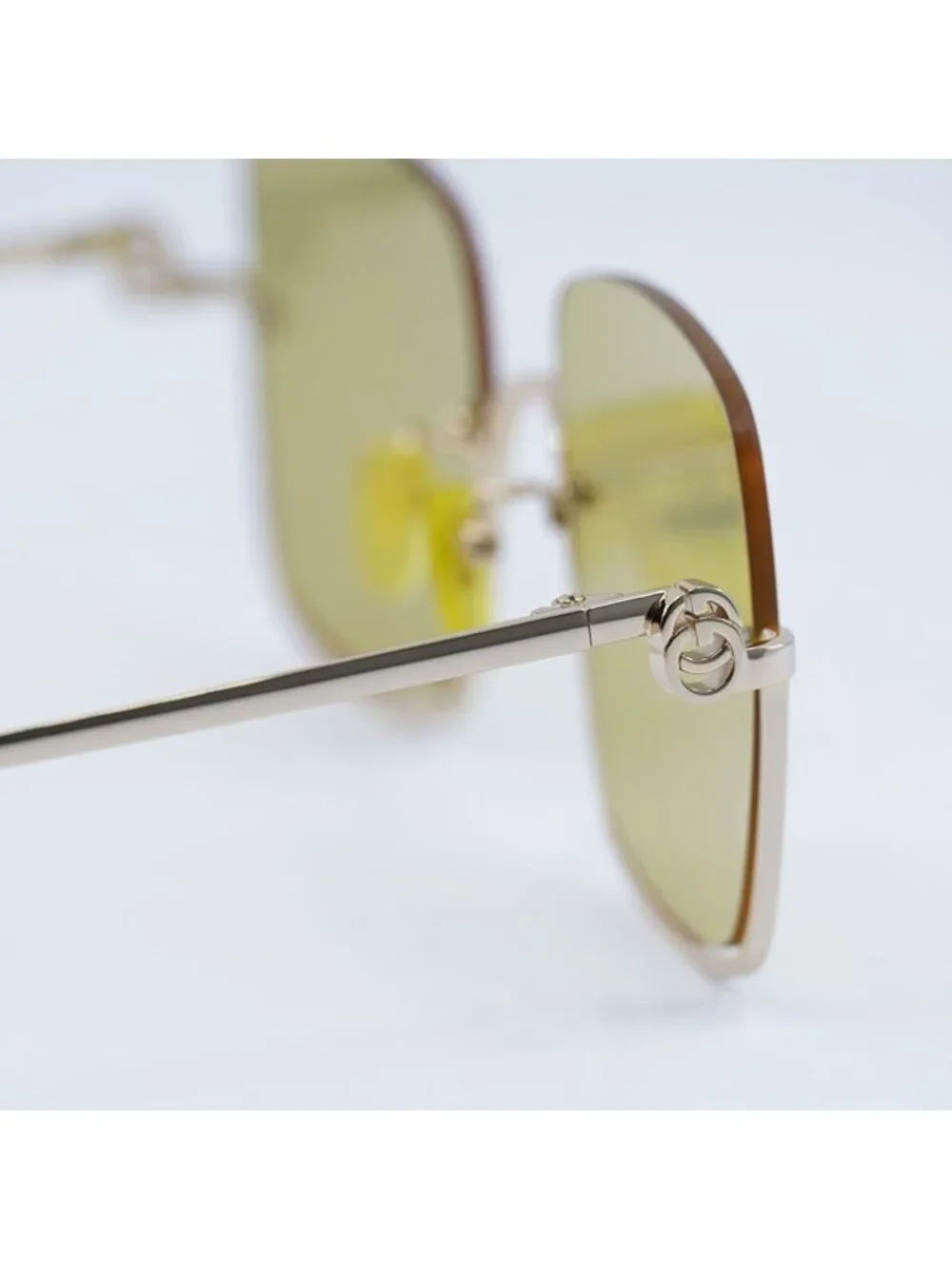 Gucci GG1279S 006 Sunglasses Gold Square Frame, Yellow Gold Mirror Lenses